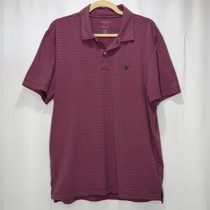 American Eagle Men’s Super Soft Standard Fit Striped Polo Shirt Size Large